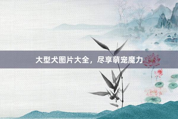 大型犬图片大全,尽享萌宠魔力